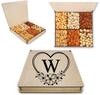 Monogrammed Gift Basket, Mixed Nuts Gift in Reusable Wooden Tray, Business Present, Gourmet Assortment Tray, Birthday Gift for Mom, Sympathy, Mom, Dad, Variety Snacks Box, Husband view 1