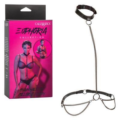 CalExotics Euphoria Collection Stardard Size Harness Chain Halter/Collar & Leash Fetish Toy for Women - SE-3101-00-3