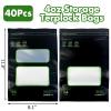 Samvitral 40 Pcs 1/4 LB Reusable Storage Terp Bags, 58%-62% RH 2-Way Humidity Control, Black Plastic Bags with Zipper Closure for Curing & Storage (4 oz, 1/4 lb) view 2