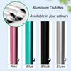 Foldable Crutches for Walking, Adult Forearm Crutches, Aluminum 10 Height Adjustable Walking Sticks for Men Women (Color : Pink) view 3