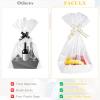 36 Pcs Basket for s DIY Empty Basket Bulk Include 12 Tray with Handles 12 Plastic Bags and 12 Multicolor Bows for Graduation Wedding Birthday,10.23 x 7.08 x 7.08 Inches view 3