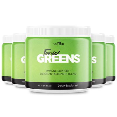 Tonic Greens Vitamin Boost Supplement Official Formula - Natural Green Blend Energy Supplement Extra Strength with BCAA, L-Glutamine, Vitamin B6, Revolutionary Energy Fix Solution Reviews (5 Pack)