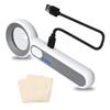 11X Magnifying Glass With Light, Lightweight Rechargeable, 10 LED Power Indicator Handheld for Reading Small Prints, Crafting, Inspecting Coins and Close Work view 2