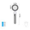 11X Magnifying Glass With Light, Lightweight Rechargeable, 10 LED Power Indicator Handheld for Reading Small Prints, Crafting, Inspecting Coins and Close Work view 4