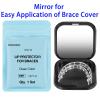 Comfort Cover for Braces - Lip Protector, Lip Cushion, Mouth Guard Clear Teeth Shield Bumper for Brackets, Aligner, Dental Wax Alternative, Soft and Comfortable, in Portable Storage Case with Mirror view 2