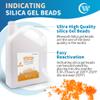 Wisesorb [45 LBS] Orange Premium Indicating Silica Gel Beads (Industry Standard 3-5 mm) - Reusable Desiccant Beads Silica Gel Dehumidifier view 2