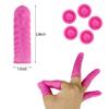 100 Pcs Finger Protectors, Disposable Finger Covers, Latex Anti-Static Finger Tip Rubber Protect Keeping Dressing Dry and Clean (Black, M) view 3