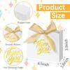 60 Pack Small Thank You Gift Bags, 4.5x1.8x3.9 Inch Mini Gift Bags with Ribbon, Baby Shower Favor Bags, White Thank You Bags, Party Favor Bags for Candy, Wedding, Bridal Showers, Birthday view 3