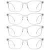 WEMOOTANTS 4 Packs Large Women's Reading Glasses 2.0 Square Clear Readers 1.00 1.25 1.50 1.75 2.00 2.25 2.50 2.75 3.00 3.50 4.00 view 1