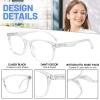 WEMOOTANTS 4 Packs Large Women's Reading Glasses 2.0 Square Clear Readers 1.00 1.25 1.50 1.75 2.00 2.25 2.50 2.75 3.00 3.50 4.00 view 3