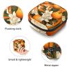 Sanitary Napkin Storage Bag for Feminine Pads, First Period Kit for Women, Orange Portable Menstrual Period Sanitary Pouch view 3