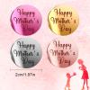 Olutacot 48 Pcs Happy Mother's Day Cupcake Topper Mirror Disc Acrylic Cake Topper Charms Happy Mother's Day Round Cake Engraved Topper Charms for Mother's Day Birthday Party Decor view 2