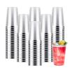 Goodluck 200PCS 12oz Silver Plastic Cups for Party, Disposable Silver Cups, Plastic Cocktail Glasses for Wedding Thanksgiving, Christmas, and Parties view 1
