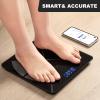 APP Body Fat Scale Intelligent Weight Scale Body Scale Rechargeable Intelligent Weight Scale, Digital Bathroom Scale with Smartphone Application Body Composition Monitoring Health Analyzer (Black) view 3