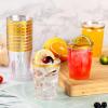 Goodluck 100PCS 14oz Gold Plastic Cups for Party, Disposable Gold Rim Cups, Plastic Cocktail Glasses for Wedding Thanksgiving, Christmas, and Parties view 2