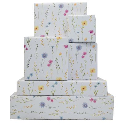 Dtiafu Floral Wrapping Paper White Gift Wrap Paper Bulk Pink Flowers Designs for Women Girls Wedding Mothers Day Birthday Holiday Thanksgiving - 20 x 28 Inch Per Sheet (6 Sheet)
