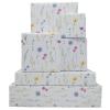 Dtiafu Floral Wrapping Paper White Gift Wrap Paper Bulk Pink Flowers Designs for Women Girls Wedding Mothers Day Birthday Holiday Thanksgiving - 20 x 28 Inch Per Sheet (6 Sheet) view 1
