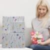 Dtiafu Floral Wrapping Paper White Gift Wrap Paper Bulk Pink Flowers Designs for Women Girls Wedding Mothers Day Birthday Holiday Thanksgiving - 20 x 28 Inch Per Sheet (6 Sheet) view 4
