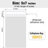 COQOFA 5x7 inch 200Pcs Clear Cookie Bags Self Adhesive Cellophane Candy Treat Gift Resealable Self Sealing Party Favors Plastic Packaging Bag view 2