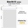 9x12 inch 100Pcs Clear T-Shirt Bags Self Adhesive Cellophane Bag Resealable Sealing Plastic Cello for Clothes, Clothing, Magazines, A4, Small Business Packaging view 2