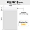 10x13 inch 50Pcs Clear T-Shirts Bags Self Adhesive Cellophane Bag Resealable Sealing Plastic Cello for Clothes, Clothing, Magazines, Small Business Packaging view 2