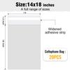 14x18 inch 20Pcs Clear Cellophane Bags Clothing Bag Self Adhesive Resealable Sealing Plastic Cello for Clothes, Gifts, Crafts Small Business Packaging view 2