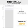 4x9 inch 200Pcs Clear Cellophane Bags Self Adhesive Cookie Candy Treat Gift Wrap Resealable Sealing Party Favors Craft Plastic Packaging Bag view 2
