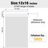 12x16 inch 50Pcs Clear Cellophane Bags Clothing Bag Self Adhesive Resealable Sealing Plastic Cello for T-Shirts, Clothes, Gifts, Crafts Small Business Packaging view 2
