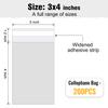COQOFA 3x4 inch 200Pcs Clear Cookie Bags Macaron Cellophane Bag Self Adhesive Resealable Self Sealing Gift Packaging Plastic Cello Small Candy Treat view 2