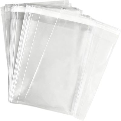 13x18 inch 20Pcs Clear Cellophane Bags Clothing Bag Self Adhesive Resealable Sealing Plastic Cello for Clothes, Gifts, Crafts Small Business Packaging
