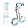 leasote Contact Lens Wearing Aids, Portable Contact Lens Eyelid Stretcher Insertion and Remover Tool, Silicone Center Axis Control Contacts Lens Helper with Comfortable Handle Blue view 1