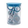 leasote Contact Lens Wearing Aids, Portable Contact Lens Eyelid Stretcher Insertion and Remover Tool, Silicone Center Axis Control Contacts Lens Helper with Comfortable Handle Blue view 2