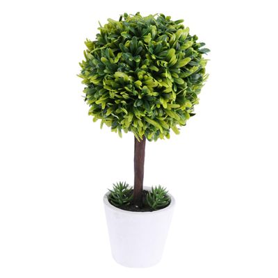 Holibanna Floral Ornaments Decor Artificial Grass Ball Bonsai Lifelike Topiary Plant for Wedding Decor (Small)
