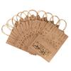 10 PCS Ramadan Gift Bags Kraft Paper Gift Bag with Handle Golden Arabic Goody Present Bags Eid Mubarak Party Treat Tote Wrapping Bag for Islamic New Year Birthday Wedding Baby Shower view 2