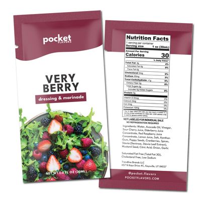 Friendly Salad Dressing - Ready to Serve Individual Pouches, 1 oz each- Very Berry, 8 Count (Small, Very Berry)