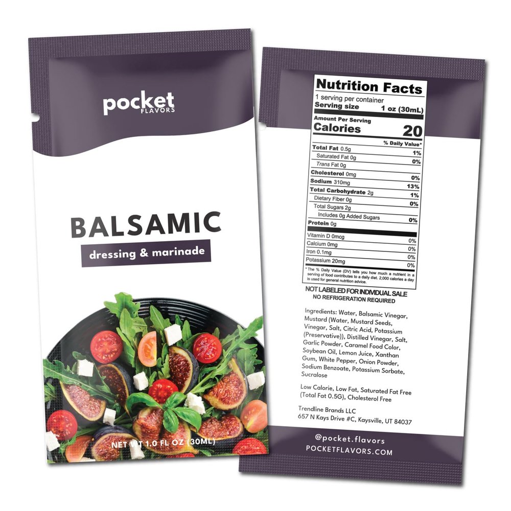 Friendly Salad Dressing - Ready to Serve Individual Pouches, 1 oz each- Very Berry, 8 Count (Large, Balsamic)