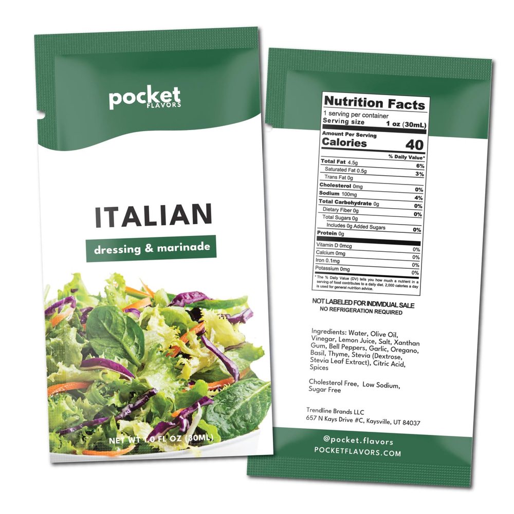 Friendly Salad Dressing - Ready to Serve Individual Pouches, 1 oz each- Very Berry, 8 Count (Large, Italian)