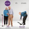 Allay Walking Cane for Men & Women - Foldable, Adjustable, Collapsible Walking Canes for Seniors Balance, Free Standing, Pivot Tip, Heavy Duty, with Travel Bag | Walking Sticks for Seniors - Pink view 2