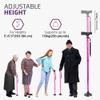 Allay Walking Cane for Men & Women - Foldable, Adjustable, Collapsible Walking Canes for Seniors Balance, Free Standing, Pivot Tip, Heavy Duty, with Travel Bag | Walking Sticks for Seniors - Pink view 4