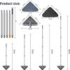85" Wall Mop, Adjustable Pole Wall Cleaning Mop with Long Handle with Extension Rod 39" to 85", Base Wall Cleaning Mop 360 Rotatable Triangle Microfiber Mop, 6 Removable Washable Mop Pads view 4