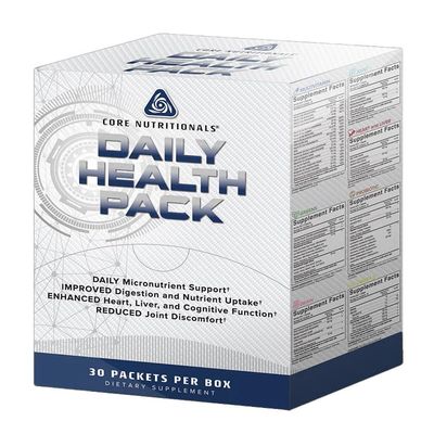 Core Nutritionals Daily Health Pack | Micronutrients, Omega-3s, Probiotics, Reds & Greens | Support for Heart, Liver, Brain, Joints, & Digestion | 30 Packets