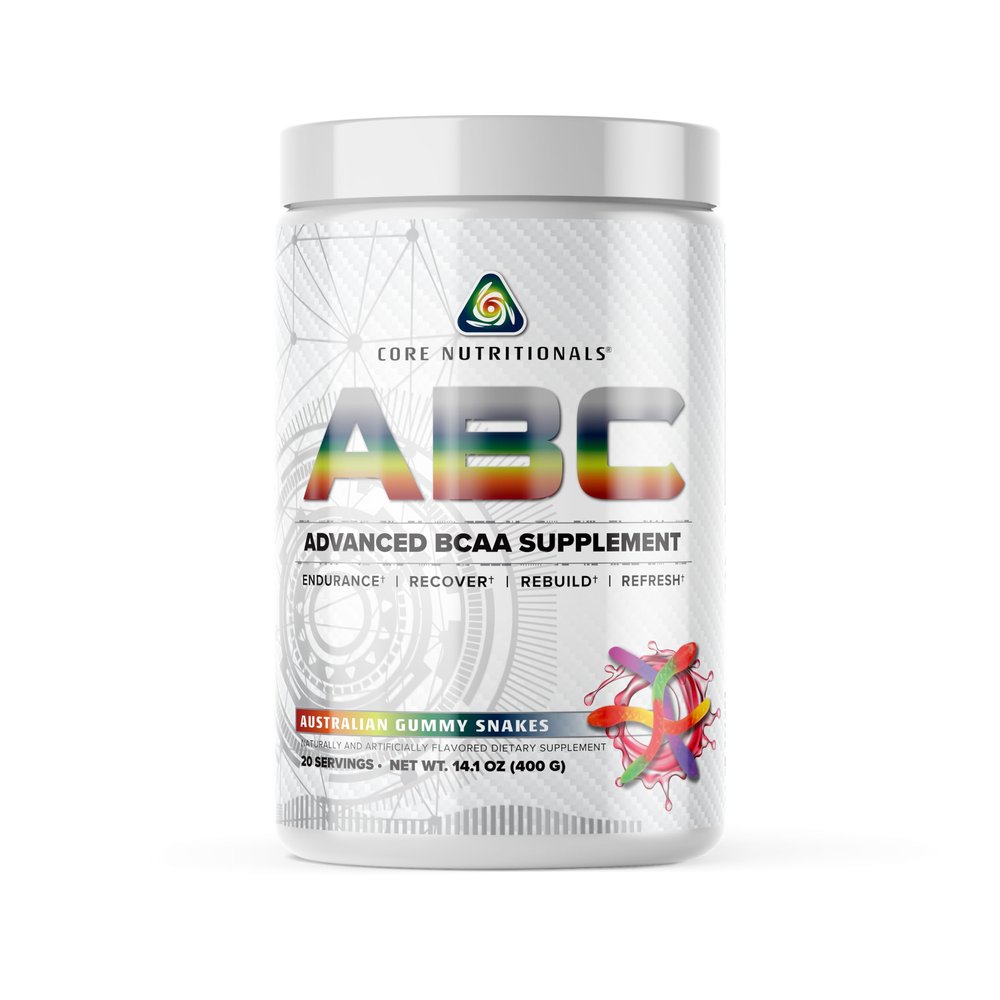 Core Nutritionals ABC Advanced BCAA Supplement | Amino Acid Recovery Blend | with Glutamine, Beta Alanine, Citrulline Malate | 20 Servings (Australian Gummy Snakes)