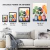 Artery8 Trio of Colourful Monstera Cheese Plant Pots Botanical Oil Painting Artwork Framed Wall Art Print A4 view 3