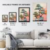 Artery8 Two Japanese Bonsai Tree Plant Pots Thick Palette Knife Oil Painting Art Print Framed Poster Wall Decor 12x16 inch view 3