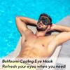 BeHoomi 2Packs Cooling Eye Masks, Ice Eye Mask Cold Compress for Eyes, Reusable Cold Gel Eye Mask for Eye Relaxation, Comfort Snug Fit, Eye Cover for Home, Office, Black & Green view 2