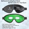 BeHoomi 2Packs Cooling Eye Masks, Ice Eye Mask Cold Compress for Eyes, Reusable Cold Gel Eye Mask for Eye Relaxation, Comfort Snug Fit, Eye Cover for Home, Office, Black & Green view 3