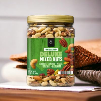 NineLife Basics Members Mark Unsalted Deluxe Mixed Nuts (34 oz.)
