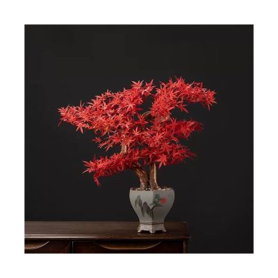MOOWI Artificial Bonsai Tree Bonsai Tree Fake Pine Bonsai Indoor Decoration Fake Bonsai Artificial Plants for Indoor Room Office Decorationred Artificial Trees Plants (Color : A)