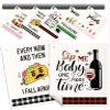 Miss Adola Swedish Dishcloths for Kitchen - 5 Pack Reusable Dish Cloths for Washing Dishes Absorbent Cute Funny Kitchen Towels Cleaning Sponge, Funny Kitchen view 1