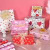 10 Sheets Pink Red Heart Birthday Gift Wrapping Paper, Valentine's Day Wrapping Paper Sheets for Women Girls, Gift Wrapping Paper for Birthday Mothers Day Baby Bridal Shower Wedding, 19.7x27.6Inch view 3